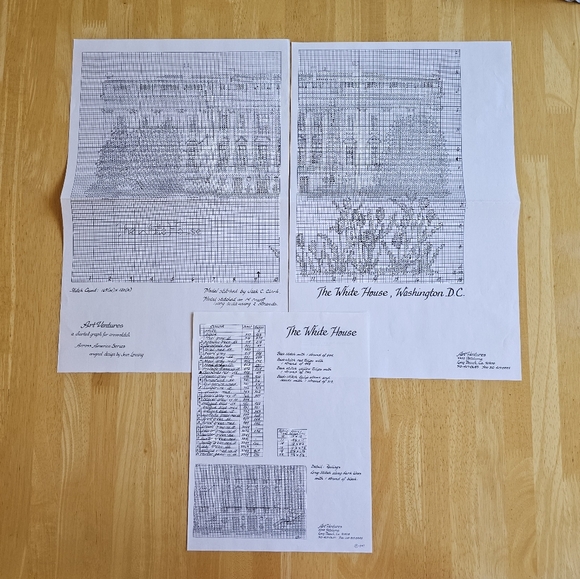 Cross Stitch Chart "The White House" & "The Capitol" Patriotic - Picture 3 of 5